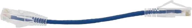 Alt view image 2 of 2 - Nippon Labs 28 AWG Snagless Ultra Slim Cat6  Ethernet Patch Cable - Network Internet Cord - RJ45, Stranded, 550Mhz, UTP, - 0.5ft, Blue