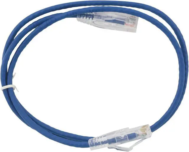 Alt view image 2 of 2 - Nippon Labs 28 AWG Snagless Ultra Slim Cat6 Ethernet Patch Cable - Network Internet Cord - RJ45, Stranded, 550Mhz, UTP, - 3ft, Blue