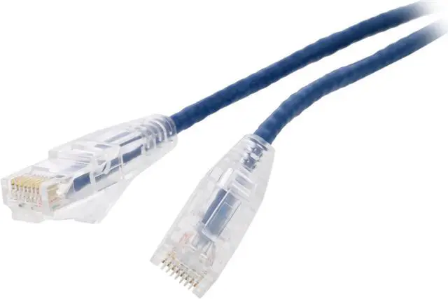 Main image of Nippon Labs 28 AWG Snagless Ultra Slim Cat6  Ethernet Patch Cable - Network Internet Cord - RJ45, Stranded, 550Mhz, UTP, - 5ft, Blue