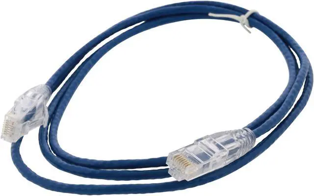 Alt view image 2 of 2 - Nippon Labs 28 AWG Snagless Ultra Slim Cat6  Ethernet Patch Cable - Network Internet Cord - RJ45, Stranded, 550Mhz, UTP, - 5ft, Blue