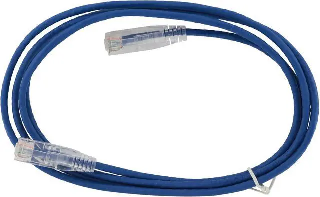 Alt view image 2 of 2 - Nippon Labs 28 AWG Snagless Ultra Slim Cat6  Ethernet Patch Cable - Network Internet Cord - RJ45, Stranded, 550Mhz, UTP, - 6ft, Blue