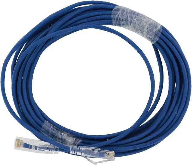 Alt view image 2 of 2 - Nippon Labs 28 AWG Snagless Ultra Slim Cat6  Ethernet Patch Cable - Network Internet Cord - RJ45, Stranded, 550Mhz, UTP, - 20ft, Blue