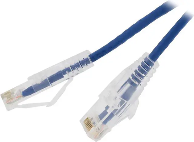 Main image of Nippon Labs 28 AWG Snagless Ultra Slim Cat6  Ethernet Patch Cable - Network Internet Cord - RJ45, Stranded, 550Mhz, UTP, - 20ft, Blue