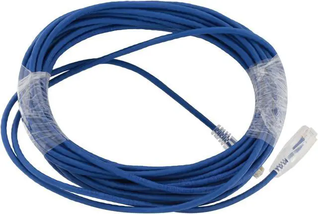 Alt view image 2 of 2 - Nippon Labs 28 AWG Snagless Ultra Slim Cat6  Ethernet Patch Cable - Network Internet Cord - RJ45, Stranded, 550Mhz, UTP, - 25ft, Blue