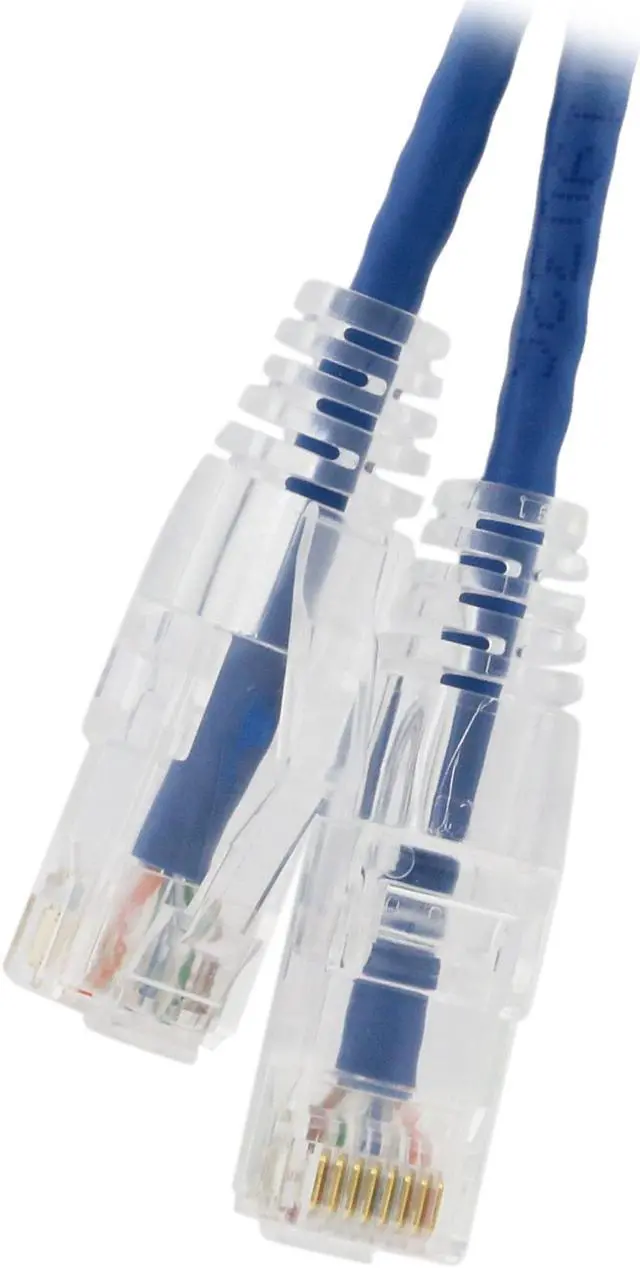 Main image of Nippon Labs 28 AWG Snagless Ultra Slim Cat6  Ethernet Patch Cable - Network Internet Cord - RJ45, Stranded, 550Mhz, UTP, - 25ft, Blue