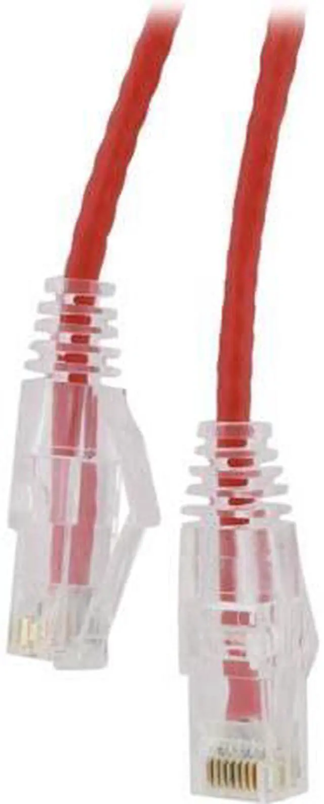 Alt view image 2 of 2 - Nippon Labs SLCAT6-28-3RD 28 AWG Snagless Ultra Slim Cat6  Ethernet Patch Cable - Network Internet Cord - RJ45, Stranded, 550Mhz, UTP, - 3ft, Red
