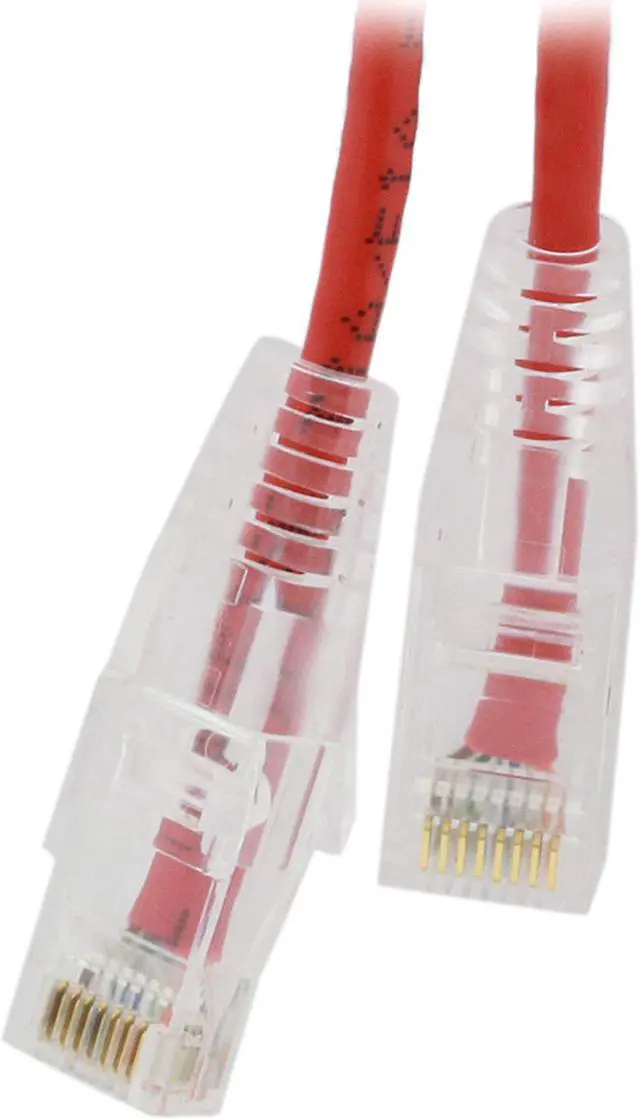 Main image of Nippon Labs 28 AWG Snagless Ultra Slim Cat6  Ethernet Patch Cable - Network Internet Cord - RJ45, Stranded, 550Mhz, UTP, - 7ft, Red