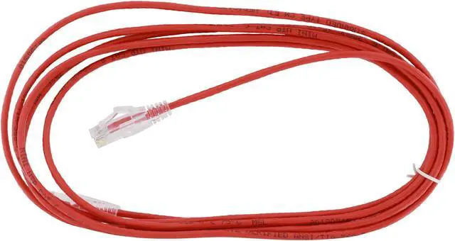 Alt view image 2 of 2 - Nippon Labs 28 AWG Snagless Ultra Slim Cat6  Ethernet Patch Cable - Network Internet Cord - RJ45, Stranded, 550Mhz, UTP, - 10ft, Red