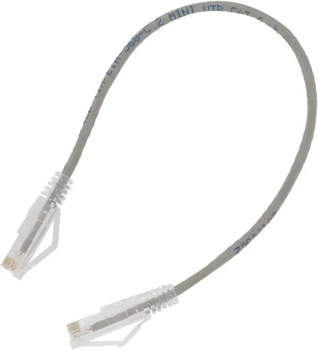 Alt view image 2 of 2 - Nippon Labs 28 AWG Snagless Ultra Slim Cat6  Ethernet Patch Cable - Network Internet Cord - RJ45, Stranded, 550Mhz, UTP, - 1ft, Gray