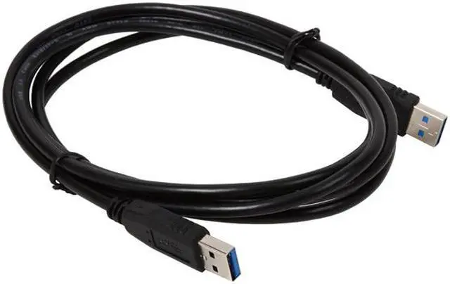 Alt view image 2 of 2 - Nippon Labs USB3-6MM-BK-2P 6 ft. Black USB 3.0 A Male to A Male Cable, 2 Packs