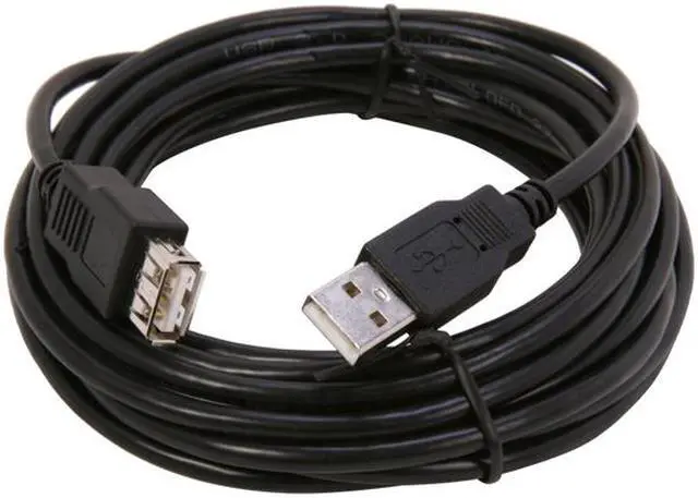 Alt view image 2 of 2 - Nippon Labs Black 15 ft. USB cable A/Male to A/Female Extension USB Cable Model USB-15-MF-BK-2P, 2 Packs