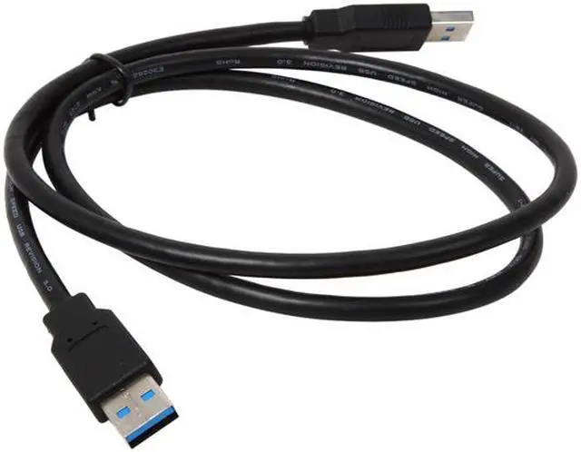 Alt view image 2 of 2 - Nippon Labs USB3-3MM-BK-2P 3 ft. Black USB 3.0 A Male to A Male Cable, 2 Packs