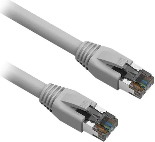 Main image of Nippon Labs Cat8 RJ45 10FT Ethernet Patch Internet Network LAN Cable, Indoor/Outdoor, 24AWG, Shielded Latest 40Gbps 2000Mhz, Weatherproof S/FTP for Router, PS4, PS5, Xbox, PoE, Switch, Modem (Gray)