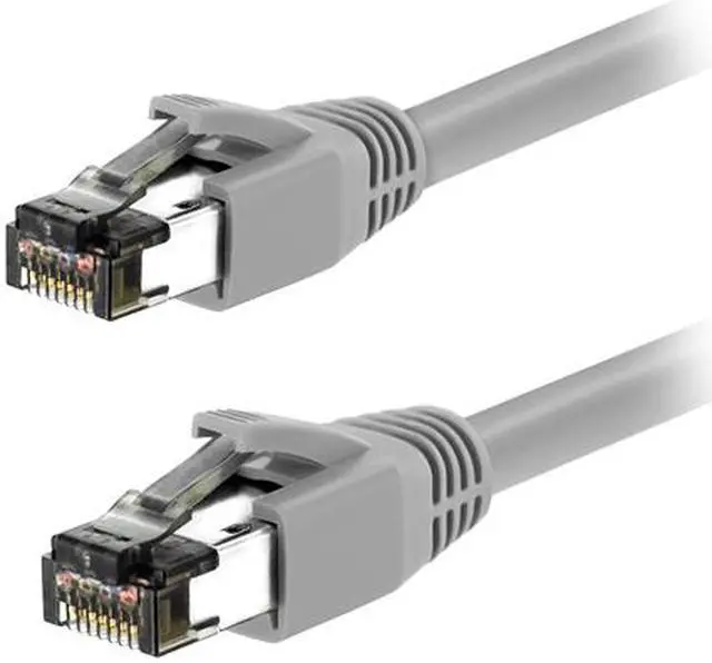 Alt view image 2 of 2 - Nippon Labs Cat8 RJ45 10FT Ethernet Patch Internet Network LAN Cable, Indoor/Outdoor, 24AWG, Shielded Latest 40Gbps 2000Mhz, Weatherproof S/FTP for Router, PS4, PS5, Xbox, PoE, Switch, Modem (Gray)