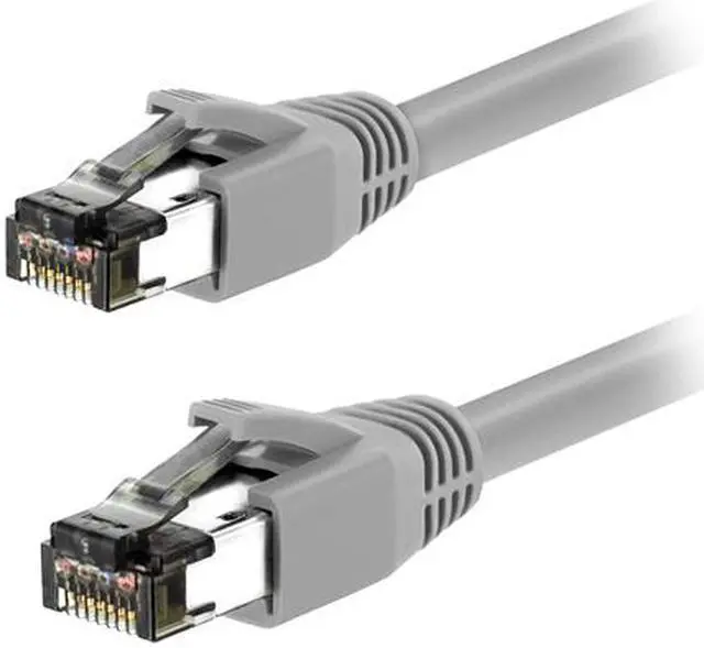 Alt view image 2 of 2 - Nippon Labs Cat8 RJ45 3FT Ethernet Patch Internet Network LAN Cable, Indoor/Outdoor, 24AWG, Shielded Latest 40Gbps 2000Mhz, Weatherproof S/FTP for Router, PS4, PS5, Xbox, PoE, Switch, Modem (Gray)