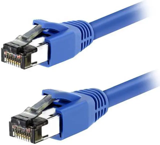 Alt view image 2 of 2 - Nippon Labs Cat8 RJ45 50FT Ethernet Patch Internet Network LAN Cable, Indoor/Outdoor, 24AWG, Shielded Latest 40Gbps 2000Mhz, Weatherproof S/FTP for Router, PS4, PS5, Xbox, PoE, Switch, Modem (Blue)