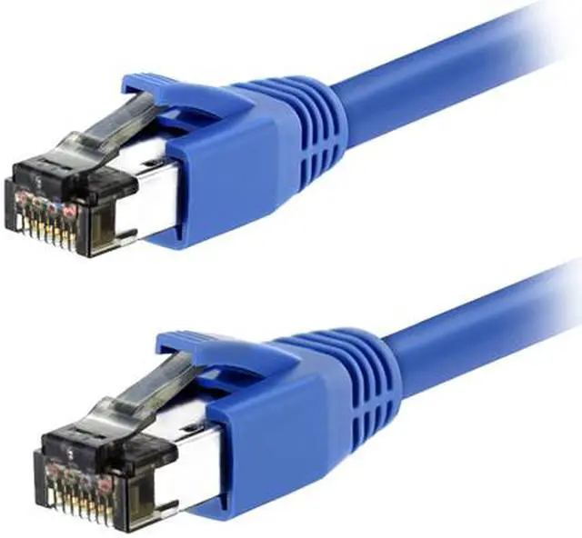 Alt view image 2 of 2 - Nippon Labs Cat8 RJ45 15FT Ethernet Patch Internet Network LAN Cable, Indoor/Outdoor, 24AWG, Shielded Latest 40Gbps 2000Mhz, Weatherproof S/FTP for Router, PS4, PS5, Xbox, PoE, Switch, Modem (Blue)