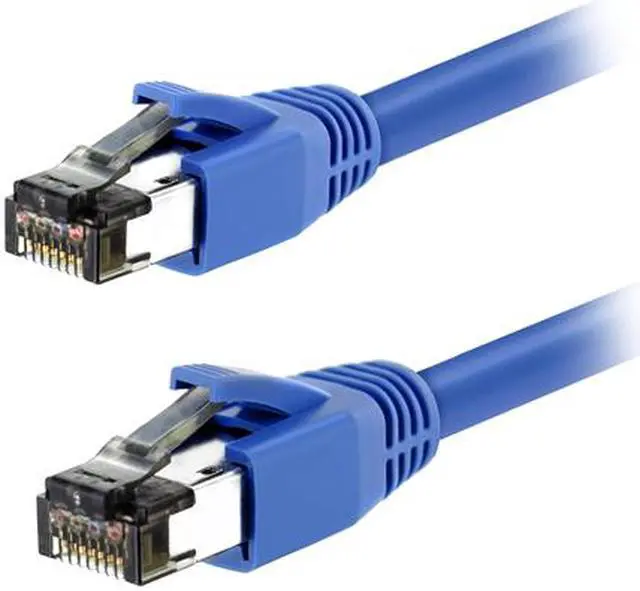 Alt view image 2 of 2 - Nippon Labs Cat8 RJ45 10FT Ethernet Patch Internet Network LAN Cable, Indoor/Outdoor, 24AWG, Shielded Latest 40Gbps 2000Mhz, Weatherproof S/FTP for Router, PS4, PS5, Xbox, PoE, Switch, Modem (Blue)