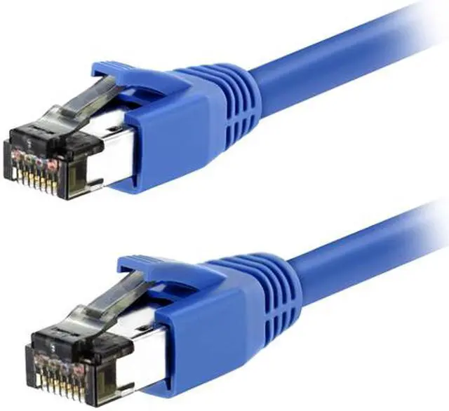 Alt view image 2 of 2 - Nippon Labs Cat8 RJ45 7FT Ethernet Patch Internet Network LAN Cable, Indoor/Outdoor, 24AWG, Shielded Latest 40Gbps 2000Mhz, Weatherproof S/FTP for Router, PS4, PS5, Xbox, PoE, Switch, Modem (Blue)