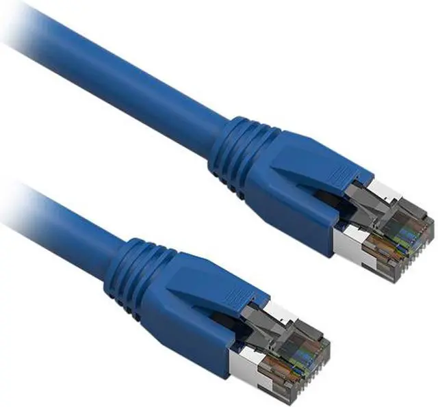 Main image of Nippon Labs Cat8 RJ45 5FT Ethernet Patch Internet Network LAN Cable, Indoor/Outdoor, 24AWG, Shielded Latest 40Gbps 2000Mhz, Weatherproof S/FTP for Router, PS4, PS5, Xbox, PoE, Switch, Modem (Blue)