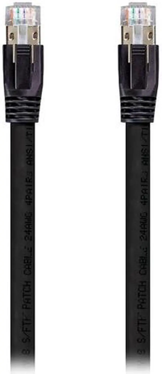 Main image of Nippon Labs Cat8 RJ45 7FT Ethernet Patch Internet Network LAN Cable, Indoor/Outdoor, 24AWG, Shielded Latest 40Gbps 2000Mhz, Weatherproof S/FTP for Router, PS4, PS5, Xbox, PoE, Switch, Modem (Black)