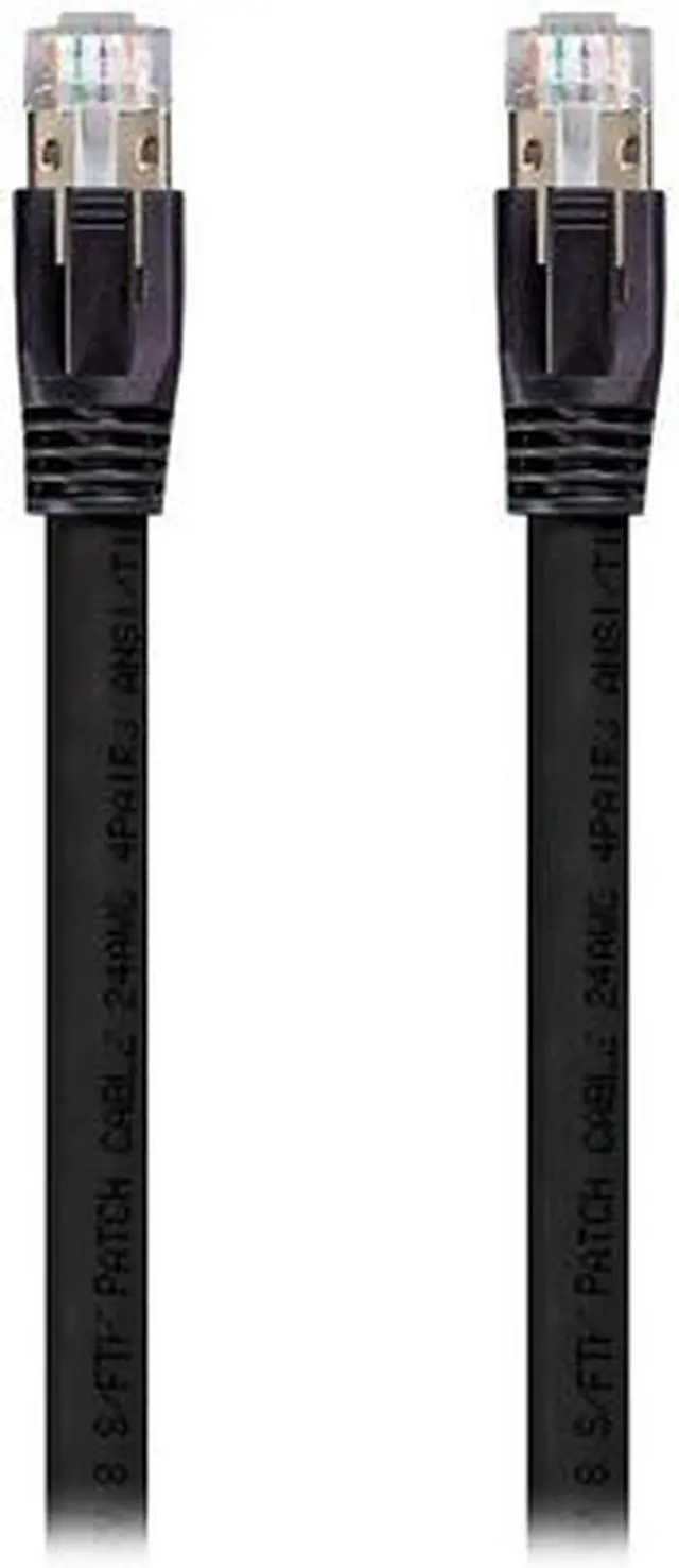 Alt view image 4 of 4 - Nippon Labs Cat8 RJ45 3FT Ethernet Patch Internet Network LAN Cable, Indoor/Outdoor, 24AWG, Shielded Latest 40Gbps 2000Mhz, Weatherproof S/FTP for Router, PS4, PS5, Xbox, PoE, Switch, Modem (Black)