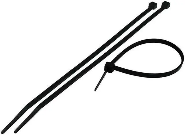 Main image of Nippon Labs 50CV-140-UV UV Resistant Nylon Cable Tie, 5.6 inches Long, 40 lbs. Tensile Strength, 100pcs/pack - Black (Nylon 66, UL 94V-2)