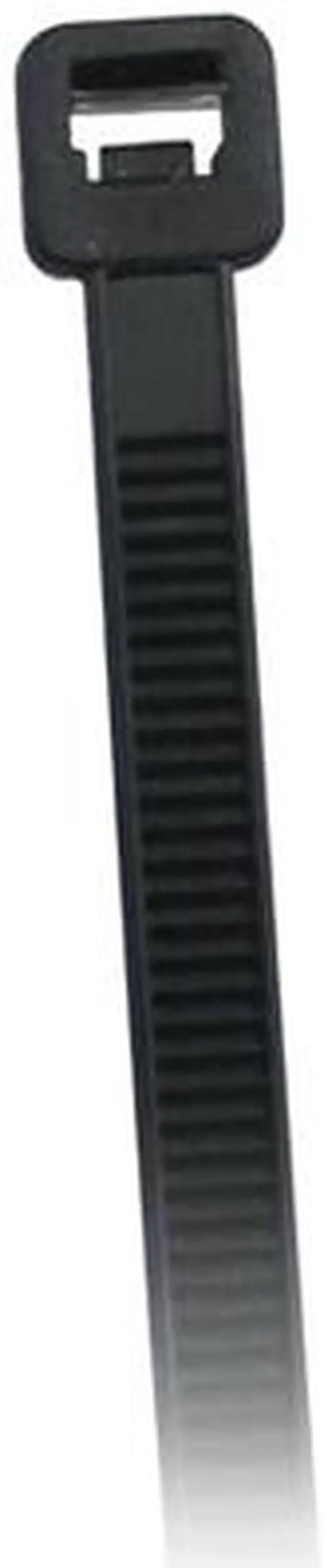 Alt view image 2 of 3 - Nippon Labs 50CV-140-UV UV Resistant Nylon Cable Tie, 5.6 inches Long, 40 lbs. Tensile Strength, 100pcs/pack - Black (Nylon 66, UL 94V-2)