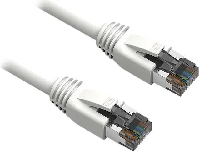 Main image of Nippon Labs Cat8 RJ45 15FT Ethernet Patch Internet Network LAN Cable, Indoor/Outdoor, 24AWG, Shielded Latest 40Gbps 2000Mhz, Weatherproof S/FTP for Router, PS4, PS5, Xbox, PoE, Switch, Modem (White)