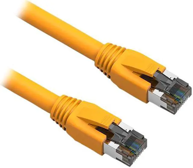 Main image of Nippon Labs Cat8 RJ45 1FT Ethernet Patch Internet Network LAN Cable, Indoor/Outdoor, 24AWG, Shielded Latest 40Gbps 2000Mhz, Weatherproof S/FTP for Router, PS4, PS5, Xbox, PoE, Switch, Modem (Yellow)