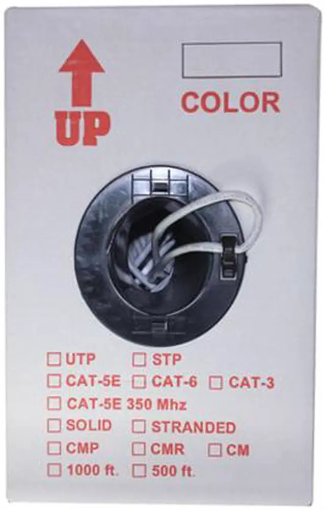 Alt view image 2 of 3 - Nippon Labs 50CP-C6-ST-1K-WH1000 ft. Bare Copper 24AWG Cat6 Bulk Cable, Stranded Wire - White