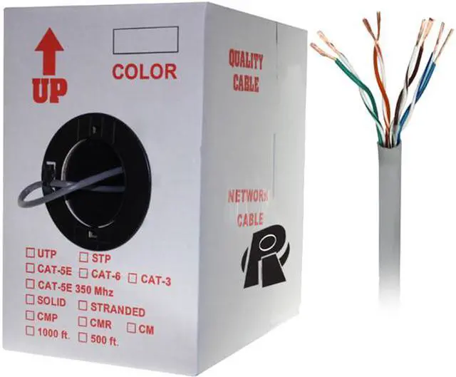 Main image of Nippon Labs 50CP-C6-ST-1K-GY 1000 ft. Bare Copper 24AWG Cat6 Bulk Cable, Stranded Wire - Gray