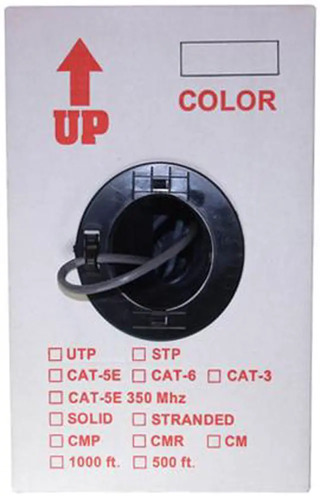 Alt view image 2 of 3 - Nippon Labs 50CP-C6-ST-1K-GY 1000 ft. Bare Copper 24AWG Cat6 Bulk Cable, Stranded Wire - Gray