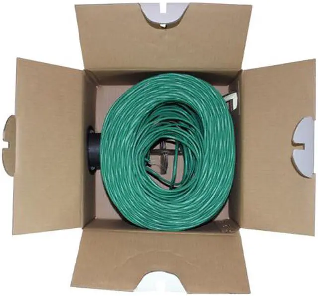 Alt view image 3 of 3 - Nippon Labs 50CP-C6-ST-1K-GN 1000 ft. Bare Copper 24AWG Cat6 Bulk Cable, Stranded Wire - Green