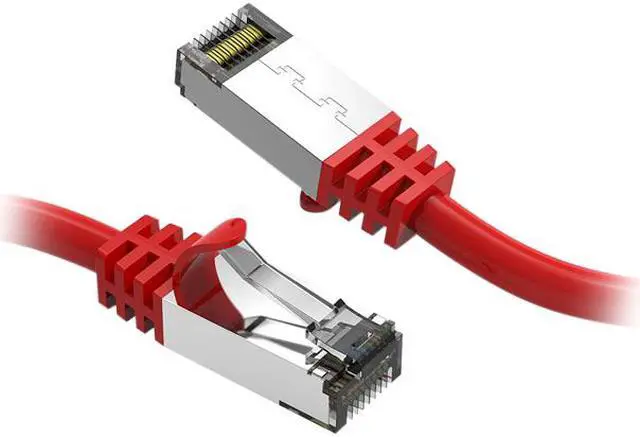 Main image of Nippon Labs Cat8 RJ45 10ft Ethernet Patch Internet Network LAN Cable, In/Outdoor, 26AWG, Shielded Latest 40Gbps 2000MHz, Weatherproof S/ftP -in Wall, Outdoor for Gaming/Router/Modem/PC/Switch (Red)