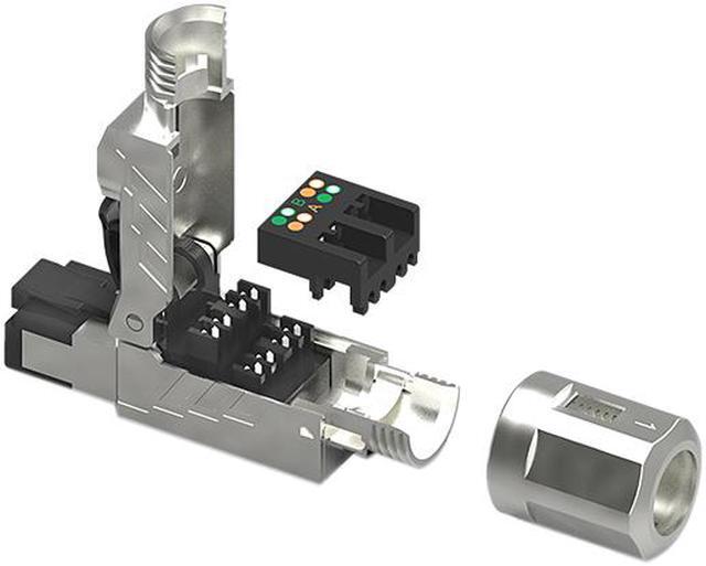 Alt view image 3 of 5 - Nippon Labs 60CAT8-PG Cat.8 RJ45 Tool Less Shielded Plug (Single Piece)