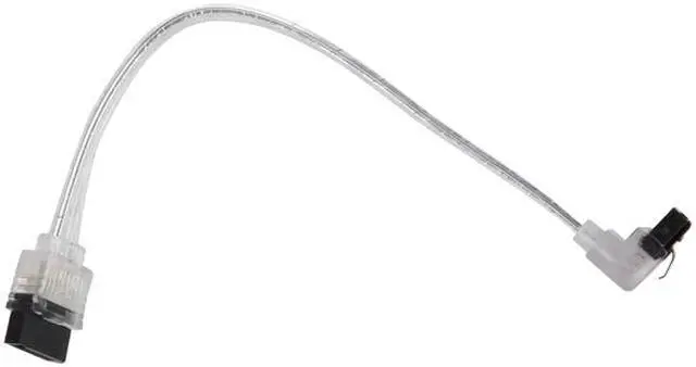 Alt view image 2 of 2 - Nippon Labs S3L0.5-90/180SL-50P 6 in. SATA III Male to Male Latching Cable(Flat to Right Angle), Silver - 50 Packs