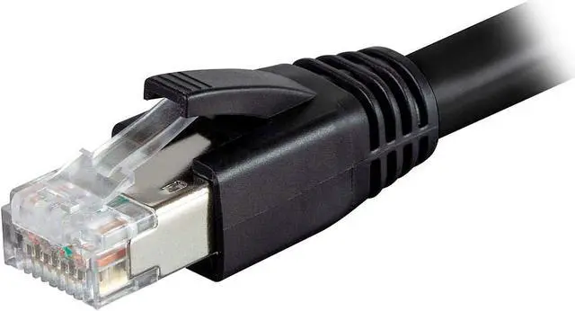 Alt view image 3 of 4 - Nippon Labs Cat 8 Ethernet Cable 50 ft. - Black, 2GHz, 40G, 24AWG, S/FTP - Shielded Latest 40Gbps 2000Mhz SFTP Patch Cord, Heavy Duty High Speed Cat8 LAN Network RJ45 Cable - in Wall, Outdoor for Router, Modem, Gaming etc. - 10 Packs