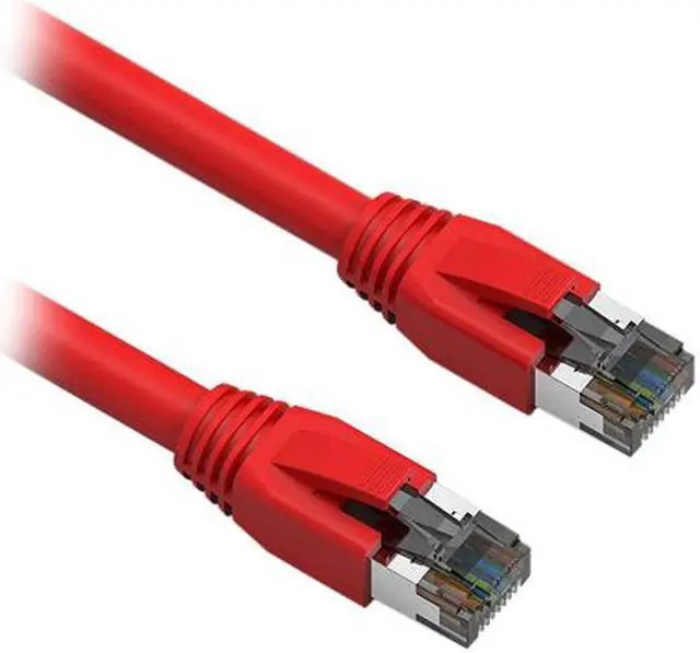 Alt view image 2 of 4 - Nippon Labs 60CAT8-10-24RD-10P 10 ft. Cat 8 Red 2GHz, 40G, 24AWG, S/FTP - Shielded Latest 40Gbps 2000Mhz SFTP Patch Cord, Heavy Duty High Speed Cat 8 LAN Network RJ45 Cable - in Wall, Outdoor for Router, Modem, Gaming etc. - 10 Packs