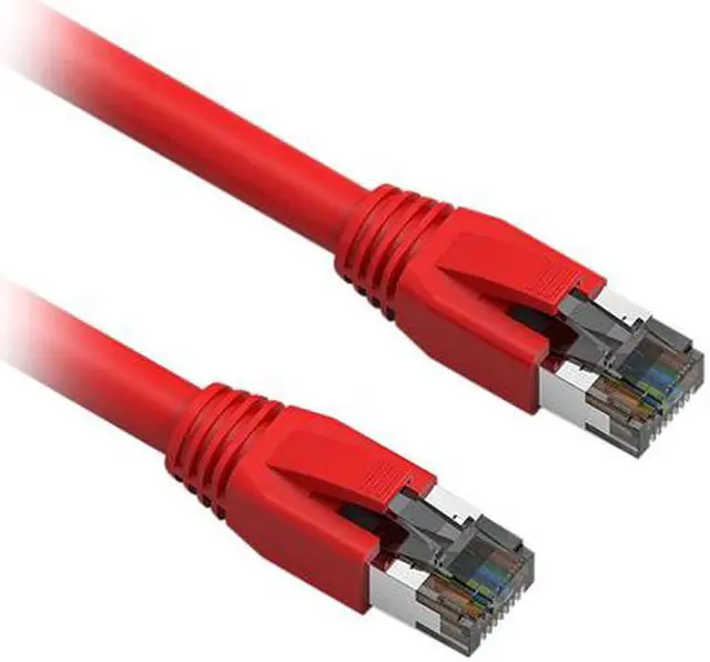 Alt view image 2 of 4 - Nippon Labs 60CAT8-50-24RD-10P 50 ft. Cat 8 Red 2GHz, 40G, 24AWG, S/FTP - Shielded Latest 40Gbps 2000Mhz SFTP Patch Cord, Heavy Duty High Speed Cat 8 LAN Network RJ45 Cable - in Wall, Outdoor for Router, Modem, Gaming etc. - 10 Packs