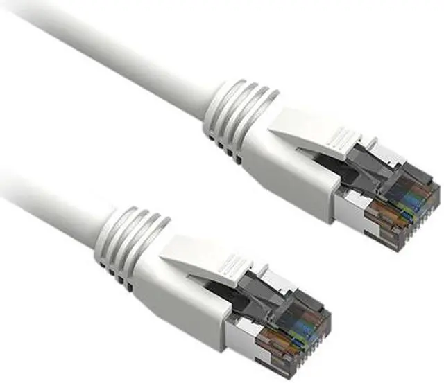 Alt view image 2 of 2 - Nippon Labs 60CAT8-0.5-24WT-10P Cat 8 Ethernet Cable 0.5 feet - White | 2GHz, 40G, 24AWG, S/FTP - Shielded Latest 40Gbps 2000Mhz SFTP Patch Cord - in Wall, Outdoor for Router, Modem, Gaming etc. - 10 Packs
