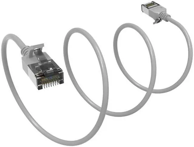 Alt view image 2 of 2 - Nippon Labs 60CAT8-1-30GY 1 ft. Cat.8 U/FTP Slim Ethernet Network Cable Gray 30AWG - Latest 40Gbps 2000Mhz RJ45 Patch Cord