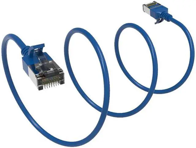Alt view image 2 of 2 - Nippon Labs 60CAT8-10-30BL 10 ft. Cat.8 U/FTP Slim Ethernet Network Cable Blue 30AWG - Latest 40Gbps 2000Mhz RJ45 Patch Cord