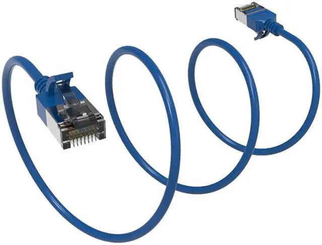 Alt view image 2 of 2 - Nippon Labs 60CAT8-7-30BL 7 ft. Cat.8 U/FTP Slim Ethernet Network Cable Blue 30AWG - Latest 40Gbps 2000Mhz RJ45 Patch Cord