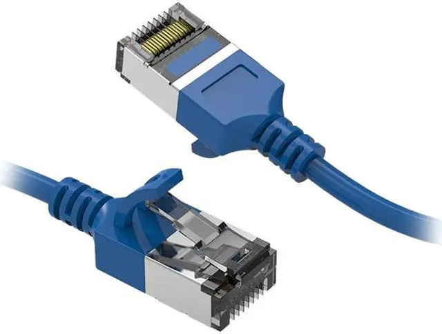 Main image of Nippon Labs 60CAT8-2-30BL 2 ft. Cat.8 U/FTP Slim Ethernet Network Cable Blue 30AWG - Latest 40Gbps 2000Mhz RJ45 Patch Cord