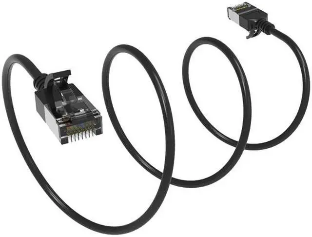 Alt view image 2 of 2 - Nippon Labs 60CAT8-5-30BK 5 ft. Cat.8 U/FTP Slim Ethernet Network Cable Black 30AWG - Latest 40Gbps 2000Mhz RJ45 Patch Cord