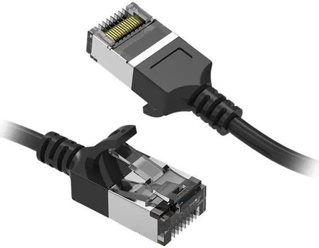 Main image of Nippon Labs 60CAT8-0.5-30BK 0.5 ft. Cat.8 U/FTP Slim Ethernet Network Cable Black 30AWG - Latest 40Gbps 2000Mhz RJ45 Patch Cord