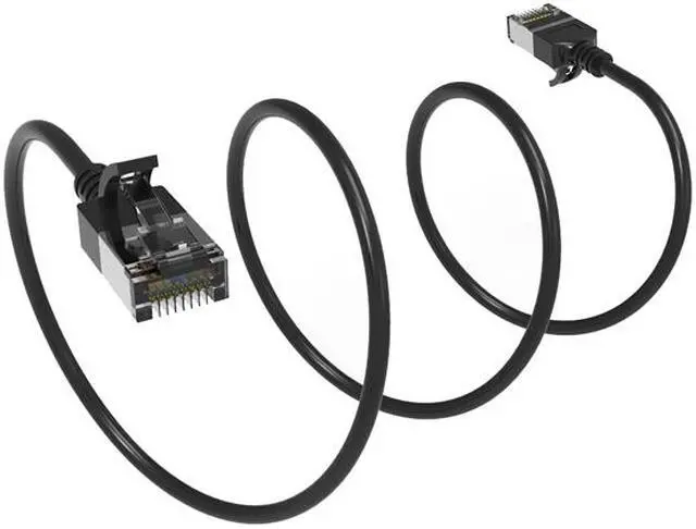 Alt view image 2 of 2 - Nippon Labs 60CAT8-0.5-30BK 0.5 ft. Cat.8 U/FTP Slim Ethernet Network Cable Black 30AWG - Latest 40Gbps 2000Mhz RJ45 Patch Cord