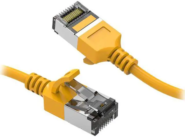 Main image of Nippon Labs 60CAT8-5-30YW 5 ft. Cat 8 Yellow U/FTP Slim Ethernet Network Cable 30AWG - Latest 40Gbps 2000Mhz RJ45 Patch Cord