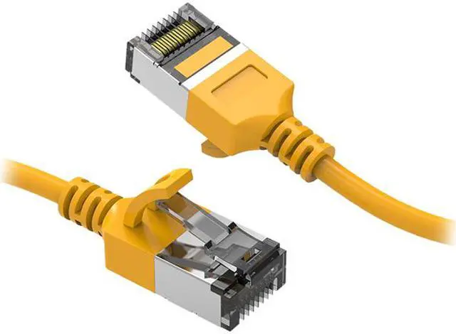 Main image of Nippon Labs 60CAT8-0.5-30YW 0.5 ft. Cat 8 Yellow U/FTP Slim Ethernet Network Cable 30AWG - Latest 40Gbps 2000Mhz RJ45 Patch Cord